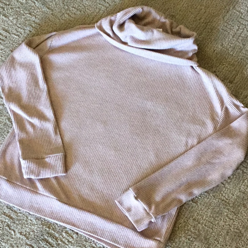 Cowl neck Pale pink top. Size S. Like new
